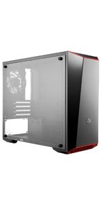 Cooler Master Masterbox Mb600l Atx Mid Tower W Sleek Brushed Design Red Side Trim Acrylic Side Panel Newegg Com