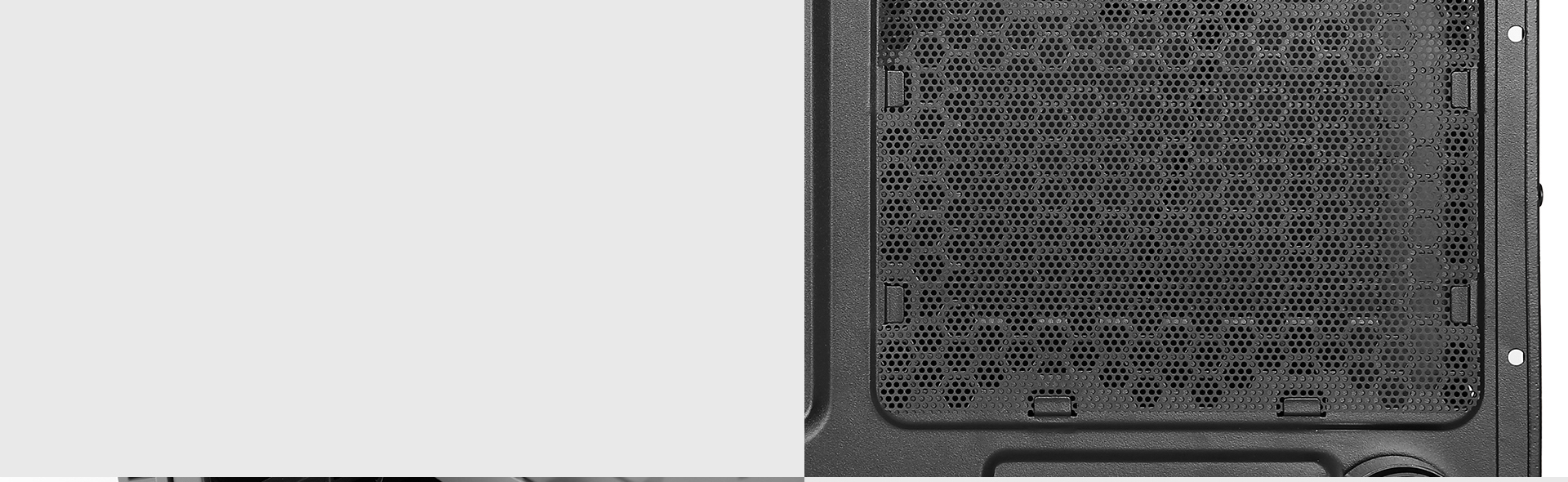 Closeup shot of the Antec Case's bottom dust filter