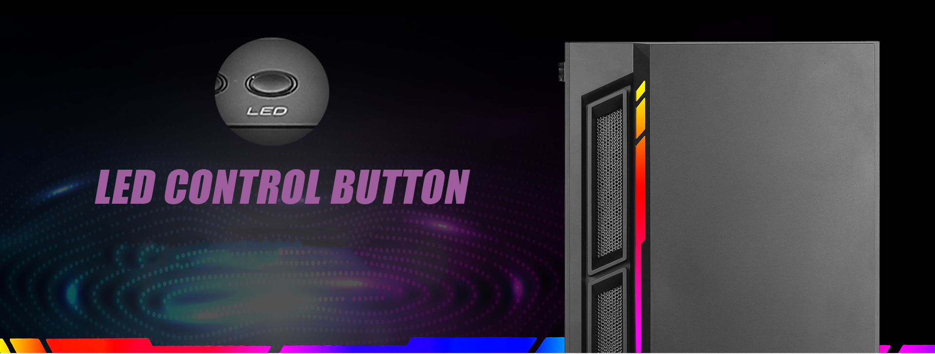 Antec NX Series NX400 led control button Close-up