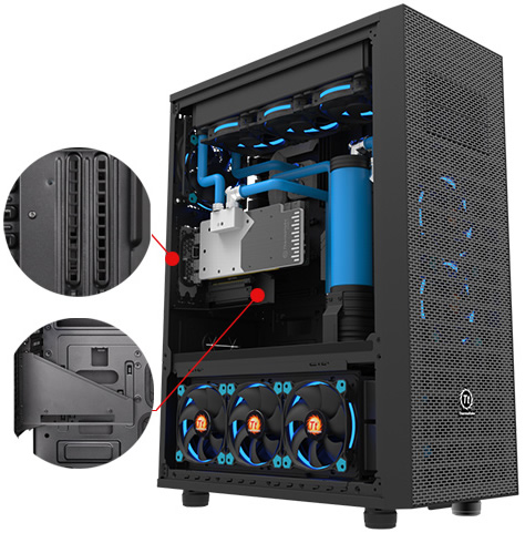 Thermaltake Core X71 Tempered Glass Edition Black ATX Gaming Full Tower Tt  LCS Certified Gaming Computer Case CA-1F8-00M1WN-02