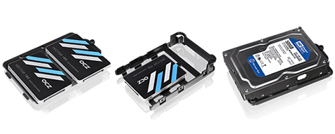 Mounting brackets for 3 OCZ SSDs and One HDD