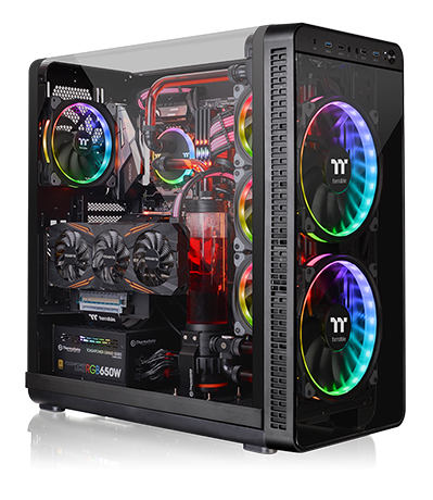 Thermaltake View 37 Riing Edition Gull Wing Window E-ATX Vertical GPU ...