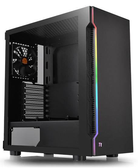Thermaltake H200 TG RGB Case Angled to the Right