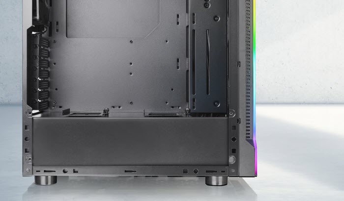 close look at the PSB cover on Thermaltake H200 TG RGB