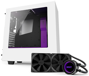 NZXT S340 Matte White/Purple Steel ATX Mid Tower Case - Newegg.com