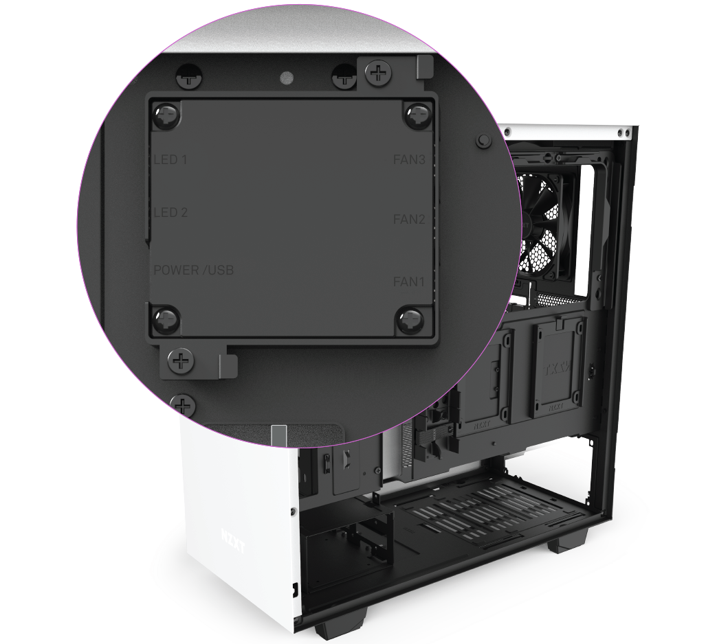 Closeup Shot of the NZXT H Series H510i Case's Radiator-Mounting Bracket