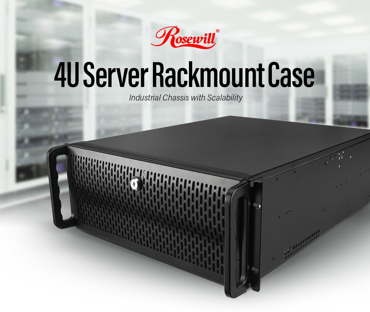 Rosewill Rsv R4000 Black 1 0mm Secc 4u Rackmount Server Chassis 8 Internal Bays 4 Included Cooling Fans Newegg Com