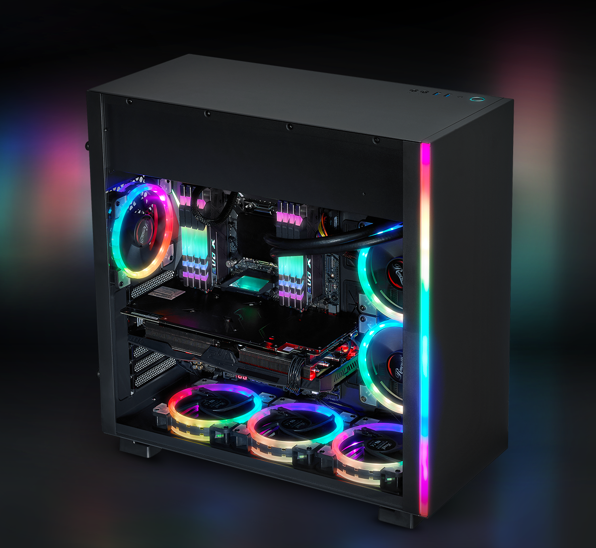 Самой дорогой корпус. Игровой корпус Rosewill Prism s500. Rosewill системный блок. РГБ корпус для ПК. Корпус с РГБ подсветкой.