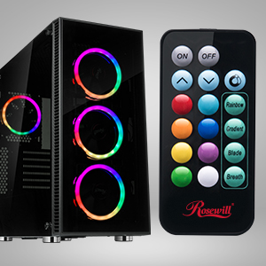 Rosewill Cullinan V500 ATX Mid Tower and its remote control
