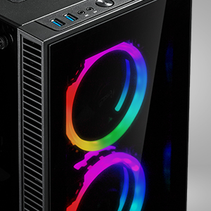 The Rosewill Cullinan V500 Case's Dual Ring LEDs