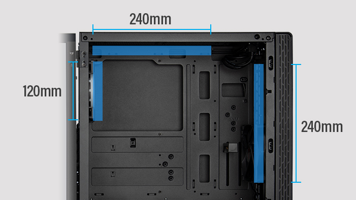 the size of the RADIATOR SUPPORT