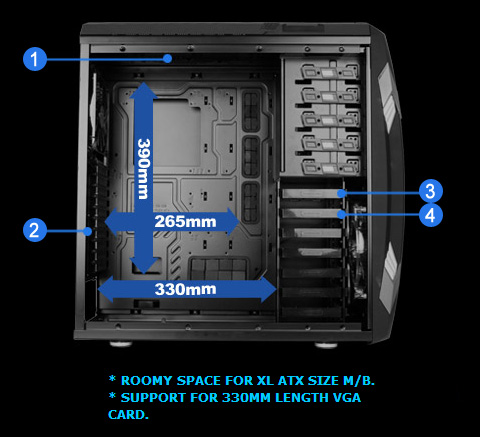 RAIDMAX Vampire ATX-001WBTi Black Steel / Plastic ATX Full Tower ...