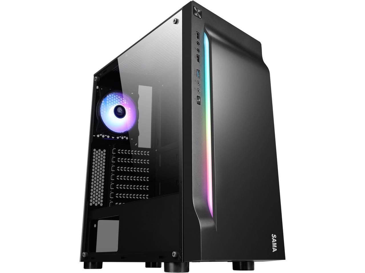 neweggbusiness-sama-sama-line-argb-black-steel-tempered-glass-atx