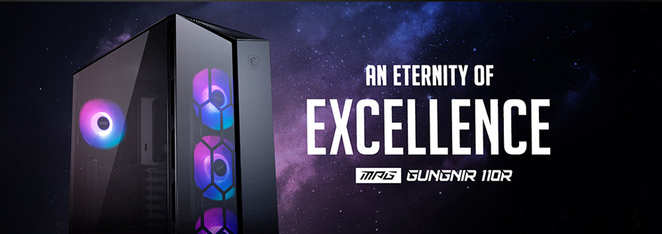 MSI MPG GUNGNIR 110R WHITE - Premium Mid-Tower Gaming PC Case - Tempered  Glass Side Panel - ARGB 120mm Fans - Liquid Cooling Support up to 360mm  Radiator - White Color Case : Everything Else 