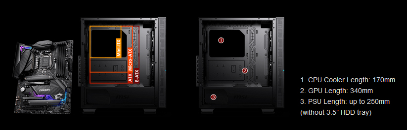 MSI MPG SEKIRA 100R Gaming Case