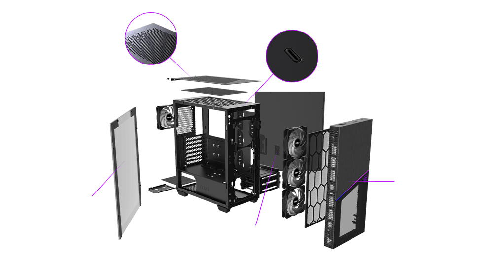 MSI MPG SEKIRA 100R Gaming Case