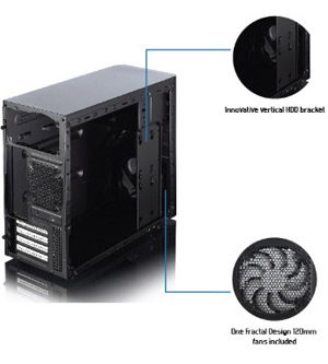 Fractal Design Core 1100 Black Micro Atx Mini Tower Computer Case Newegg Com