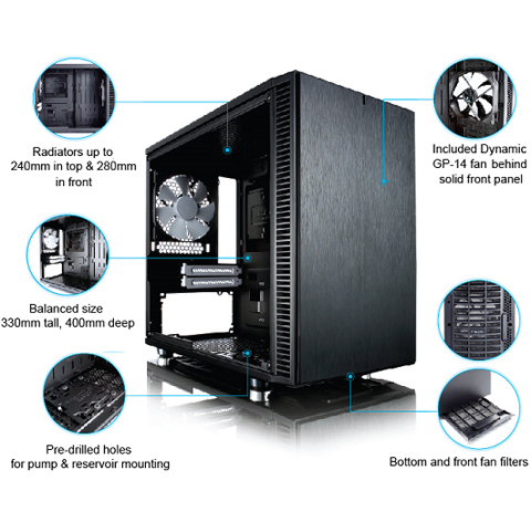schaak Concessie Mauve Fractal Design Define Nano S Black Silent Mini ITX Mini Tower Computer Case  - Newegg.com