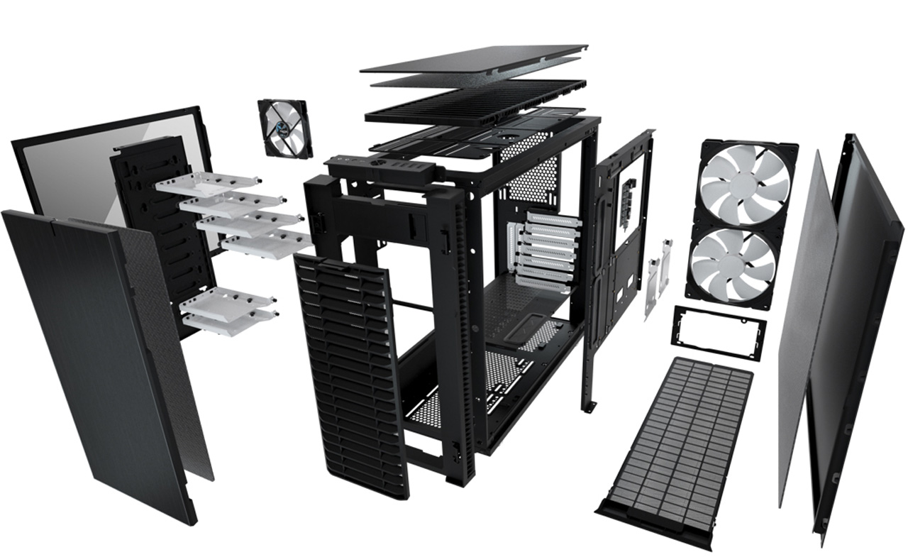 Fractal Design Define R6 Usb C Black Atx Mid Tower Computer Case Newegg Com