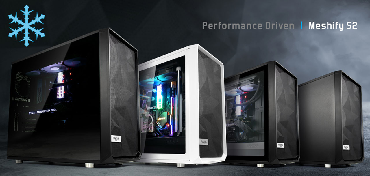 Fractal Design Meshify S2 Black Mid Tower Computer Case