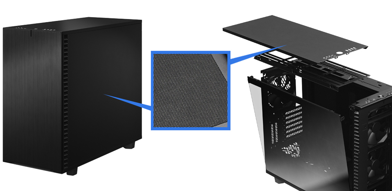 Fractal Define 7 case top close-up