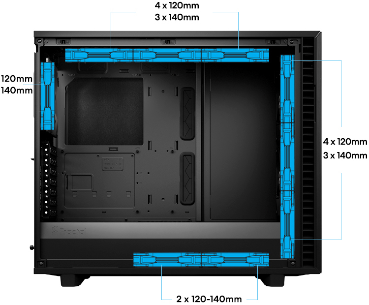 Fractal Define 7 case SUPERIOR AIRFLOW