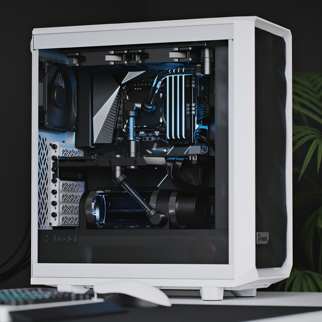 Fractal Design Meshify 2 Compact White ATX Flexible High-Airflow ...