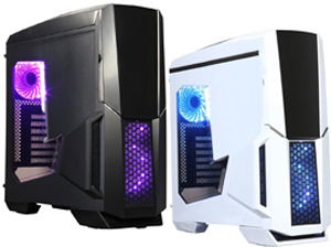 GAMEMAX Elysium WT/BK Desktop DIY Assembly Machine Complete Gaming PC  ATX-Tower With LED Fans