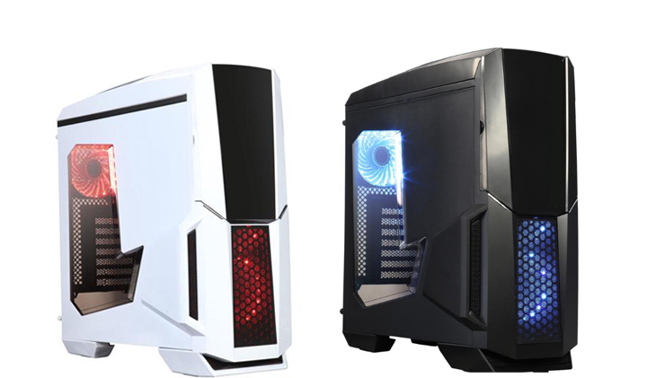 GAMEMAX Elysium WT/BK Desktop DIY Assembly Machine Complete Gaming PC  ATX-Tower With LED Fans