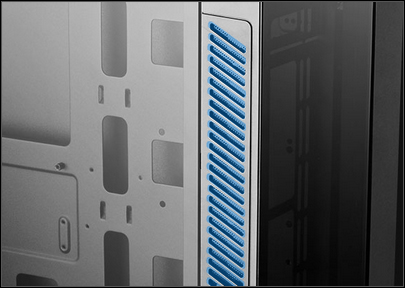 Front side of the MATREXX 55 case with the side panel removed