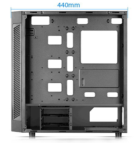 MATREXX 55 facing to the left with its side panel removed