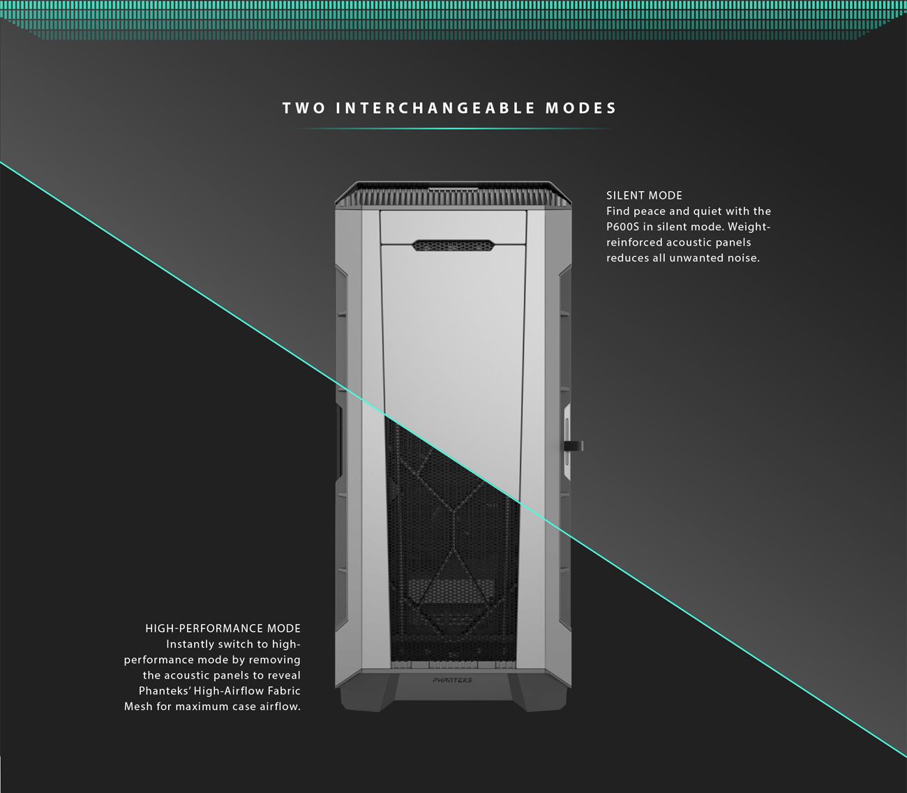 Two Intechangeable Modes Banner that Shows Silent Mode and High-Performance Mode