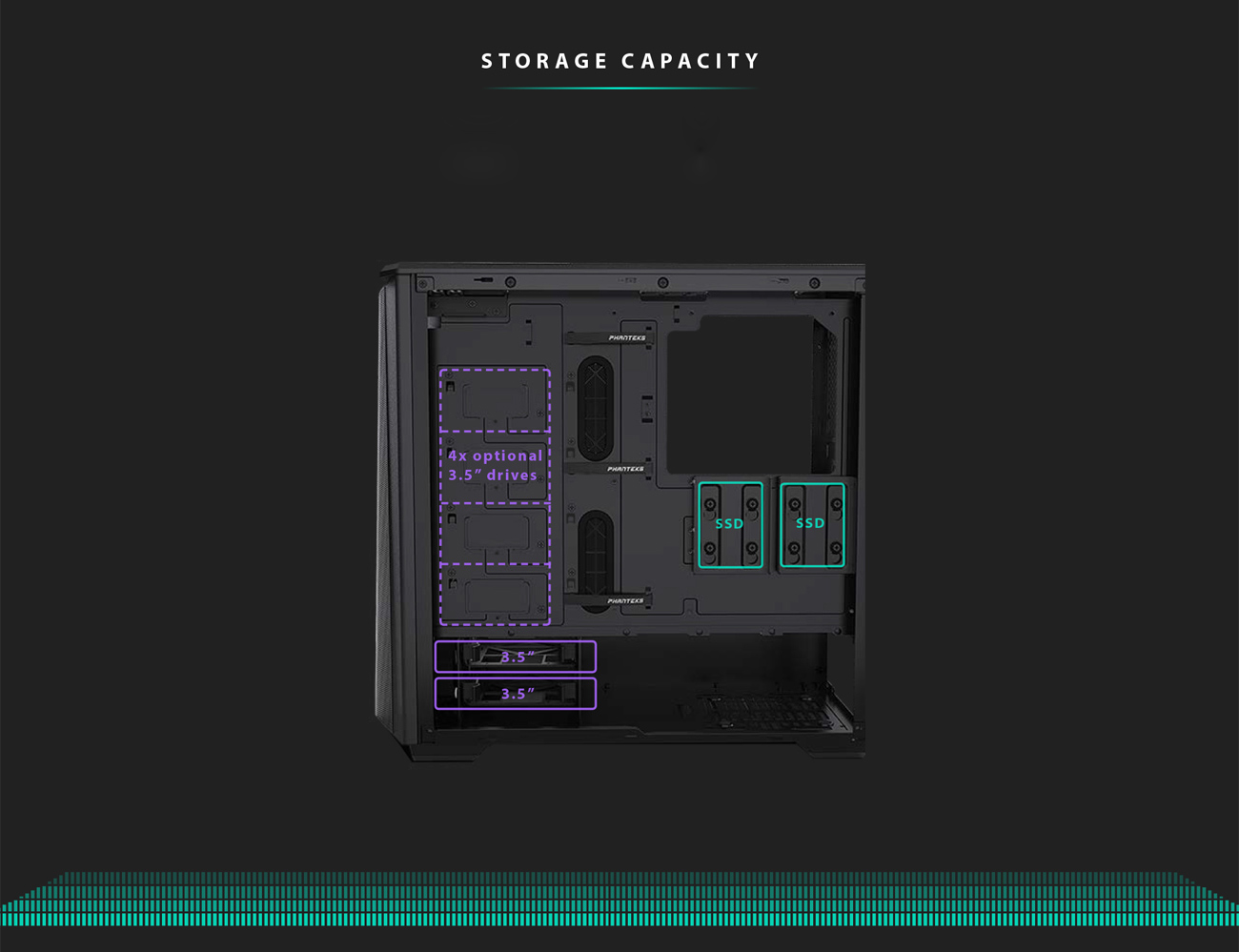 Storage Capacity supports 2x 3.5