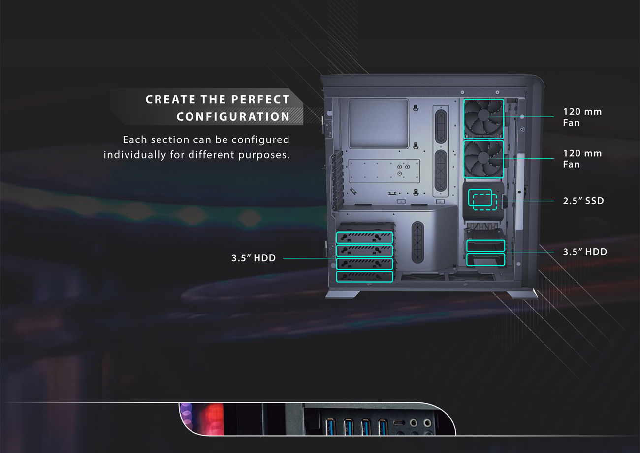 Enthoo 719 Internal structure labeling