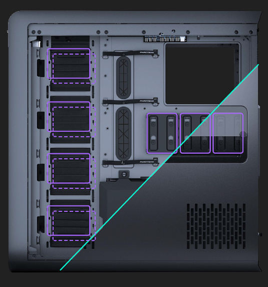 Enthoo 719 SSD Drive Locations