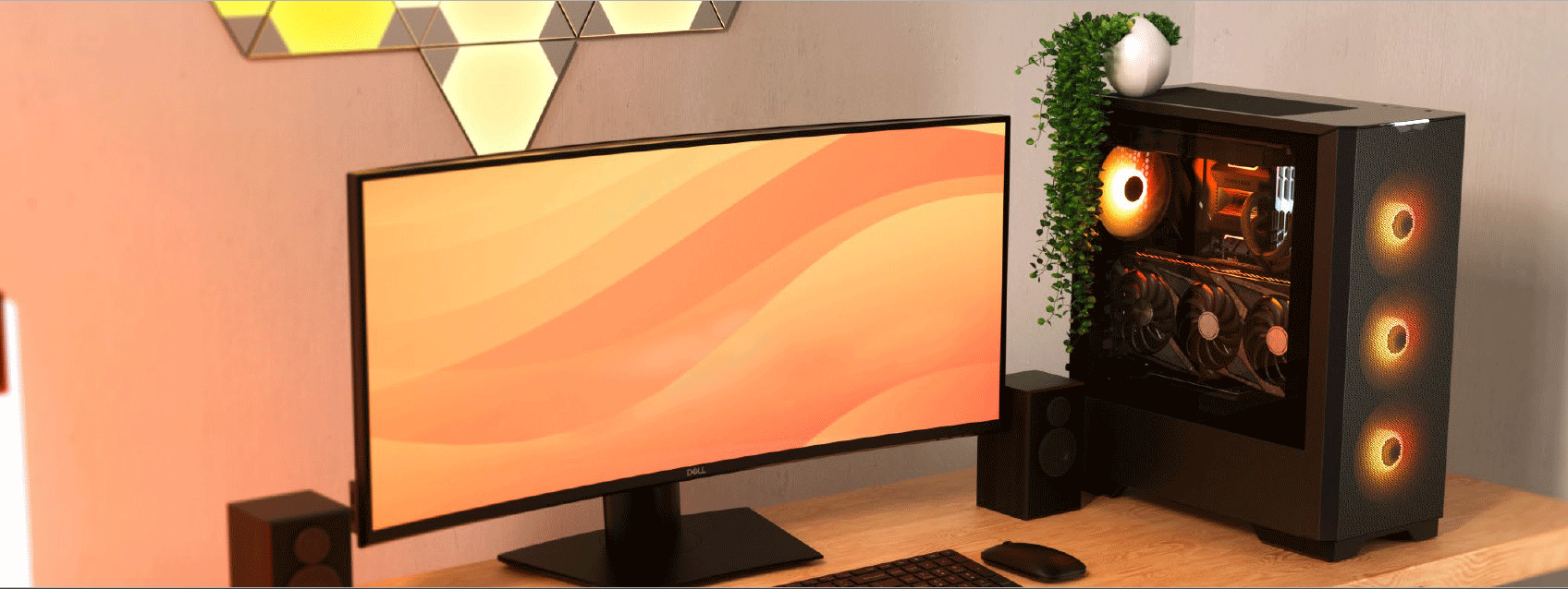 Item Demonstration: Place on the desk with monitor.