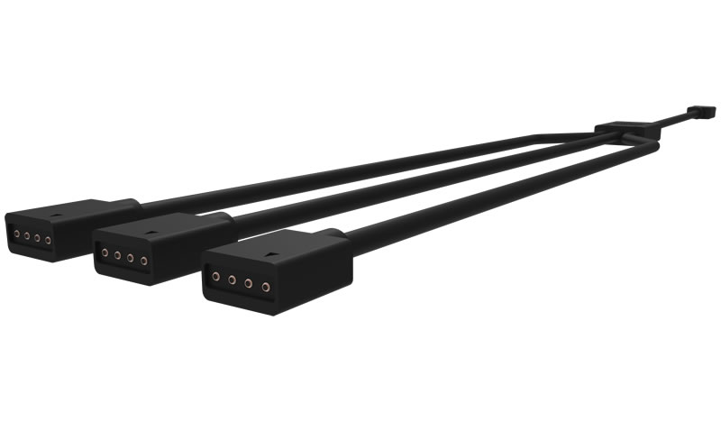 Cooler Master 1-to-3 RGB Splitter Cable for LED Strips, RGB Fans, 22.8" length, 5 & 4-Pin Header, Daisy-chain Internal Power Cables Newegg.com