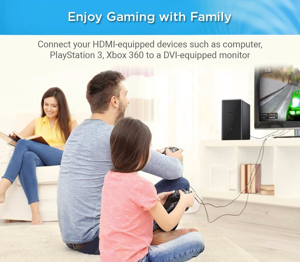 Kaybles HDMIDVI10BK HDMI Male to DVID Adapter Cable with Goldplated