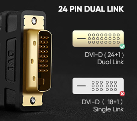 connector detail beside a comparison between 24+1 and 18+1