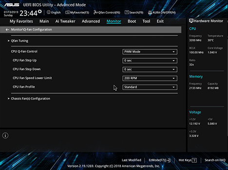 screenshot of BIOS