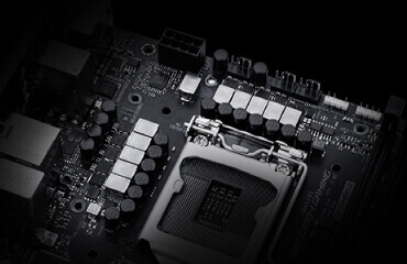  Top view of power zone of this motherboard  