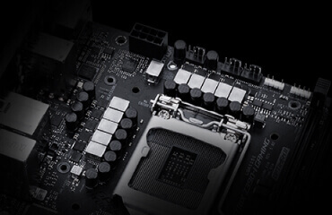 Top view of power zone of this motherboard