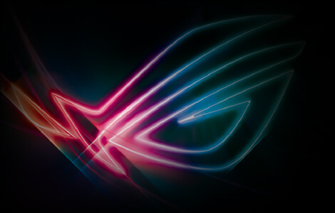 Spectacle shape logo of ROG