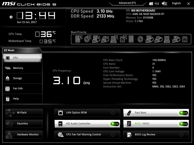 MSI A320M PRO-VD PLUS AM4 AMD A320 SATA 6Gb/s USB 3.1 ...