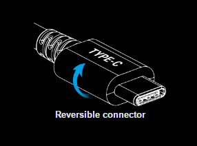 Graphic of a Reversible Type-C Connector Head