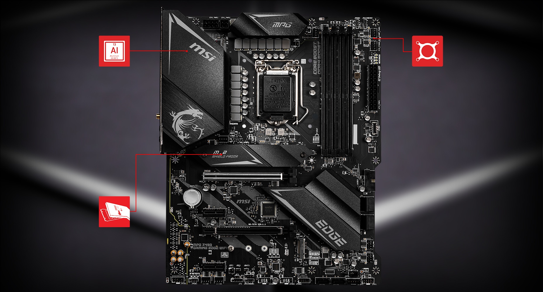 MPG Z490 GAMING CARBON WIFI motherboard 