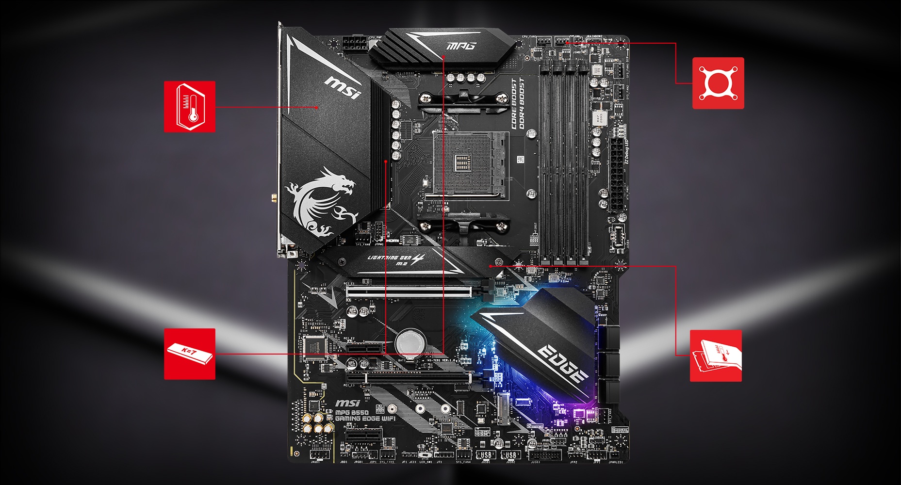 MPG B550 GAMING EDGE WIFI motherboard