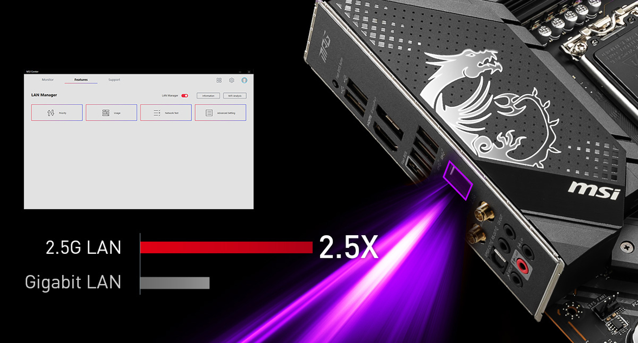 MSI MPG Z690 EDGE WIFI DDR4 LGA 1700 Intel Z690 SATA 6Gb/s ATX Intel Motherboard