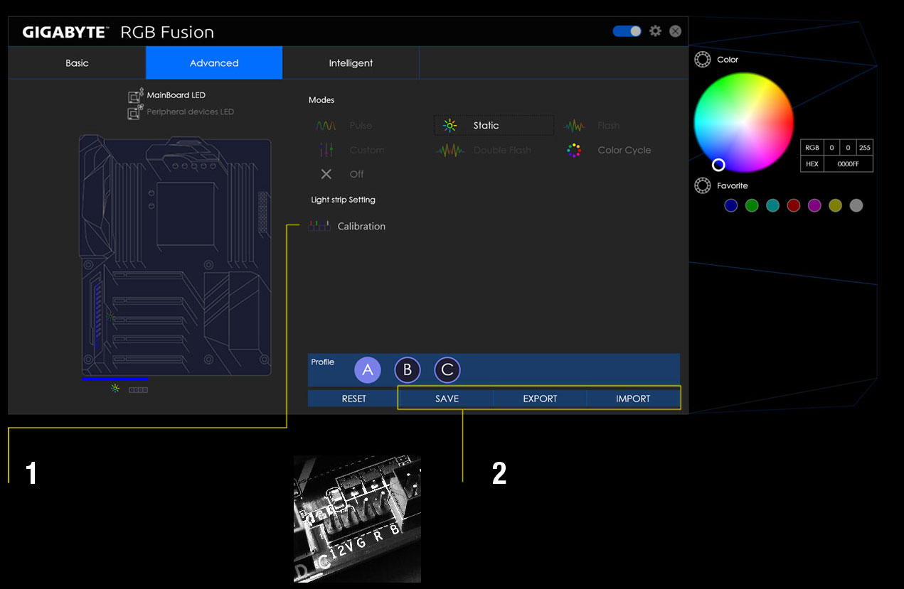 gigabyte rgb fusion connector diagram