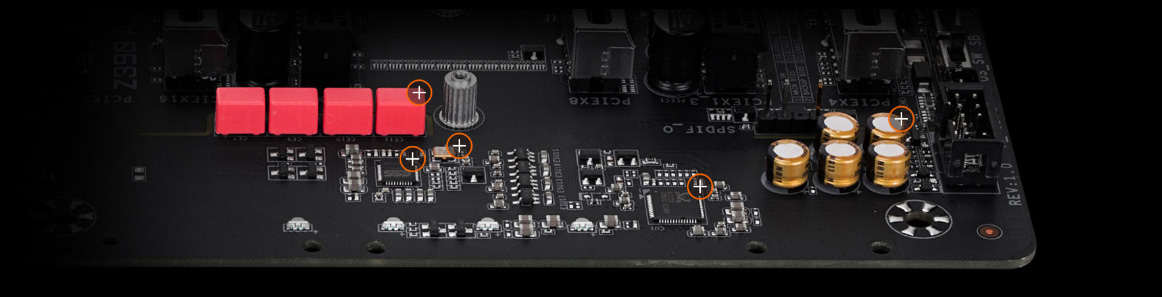 AORUS Z390 Motherboard Audio Capacitors